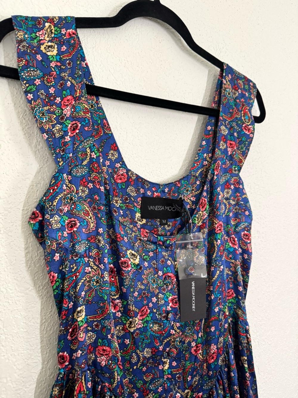 Vanessa Mooney Elisabeth Romper Mini Dress in Paisley Floral Medium NEW - Picture 4 of 7